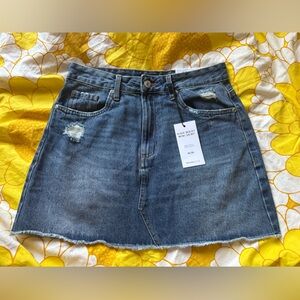 *NWT* Bluenotes High Waist Distressed Denim Mini Skirt